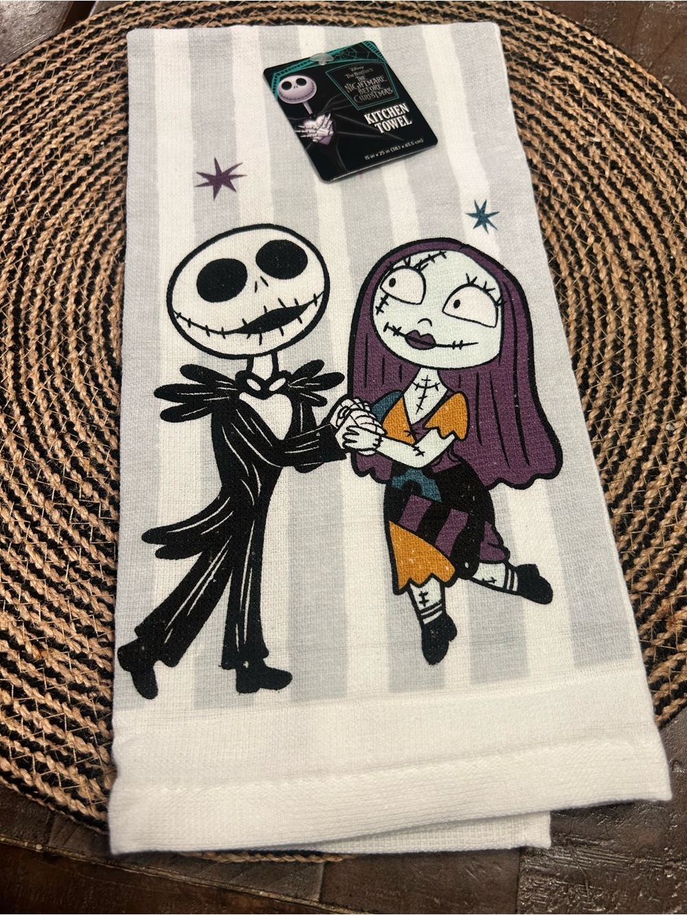 The Nightmare Before Christmas Jack Skellington Sally Kitchen Towel
